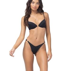 Small Bottom/ Top Small? - L*space - Black Heart Set - NWOT